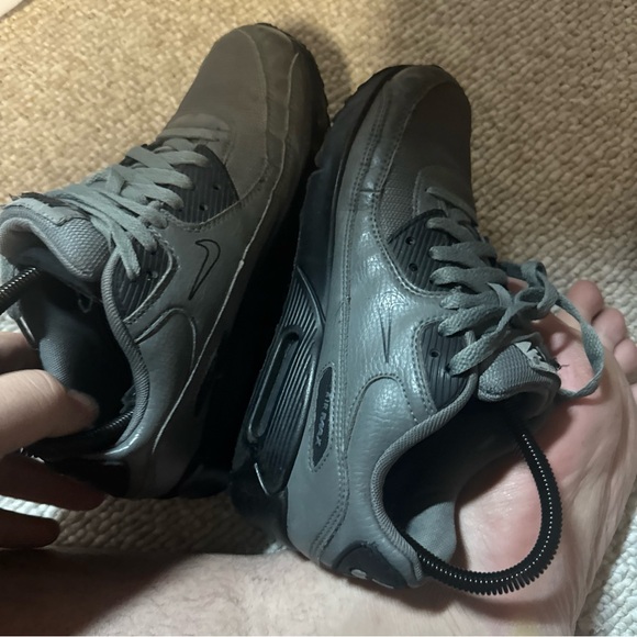 Nike Air Max 90  multi swoosh  smoke grey Mandarin  5.5Y = women’s 7 - Picture 5 of 7